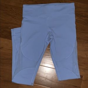 Alo mesh ice blue leggings with stir ups